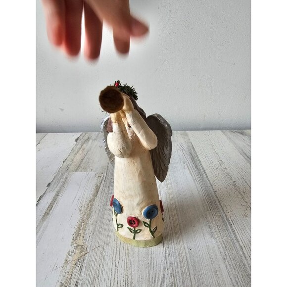Midwest cannon falls angel trumpet cherub figurine statue Xmas decor spring flow - Picture 3 of 9